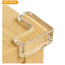 8-Pack Clear L-Shaped Corner Protectors for Baby Safety - Easy Installation