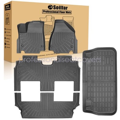 TPE Floor Mats & Trunk Cargo Liner 5PCS For 2017-2025 Chrysler Pacifica Hybrid