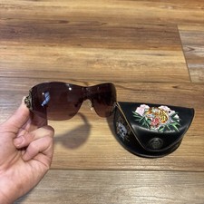 Ed Hardy Tortoise EHS030 115 Sunglasses w/ Embroidered Hard Carry Case