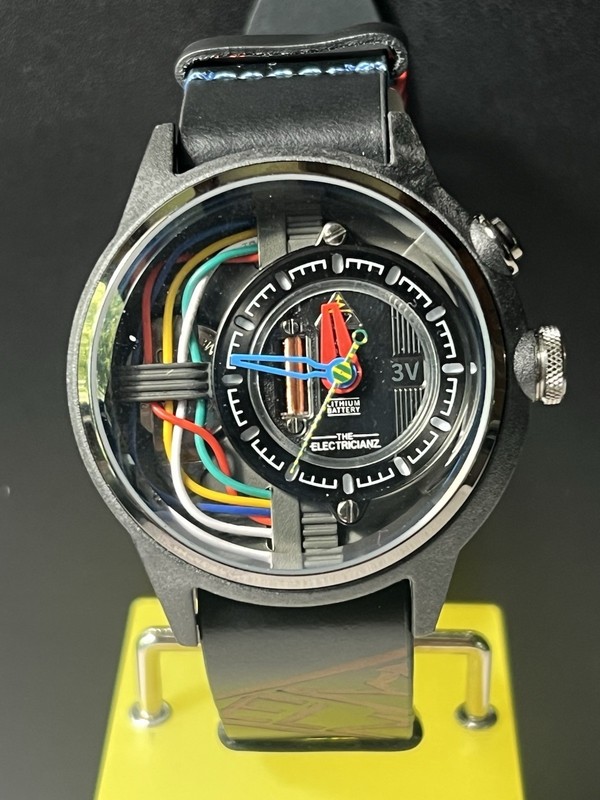 The Electricianz Carbon Z 45mm ZZ-A1A/03-NLD Quartz Black NATO Watch with Box