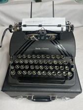 Vintage 1947 Smith Corona 4 Bank Silent Portable Typewriter & Case - Very Nice thumbnail