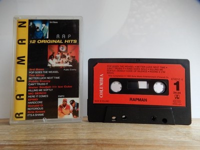 RAPMAN 12 PUBLIC ENEMY 3rd BASS CANDYMAN ICE CUBE MC SERCH KASSETTE MC 1993 SONY