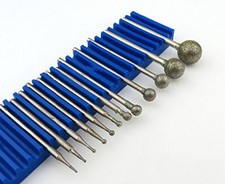13 Pcs 2.35mm3/32'' Shank Diamond Grinding Head Mounted Burr Point Set F Need...