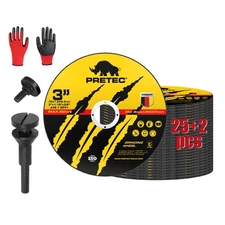 3 Inch Cut Off Wheels 27PCS for Die Grinder 1/4" Mandrel, Metal&Stainless Steel