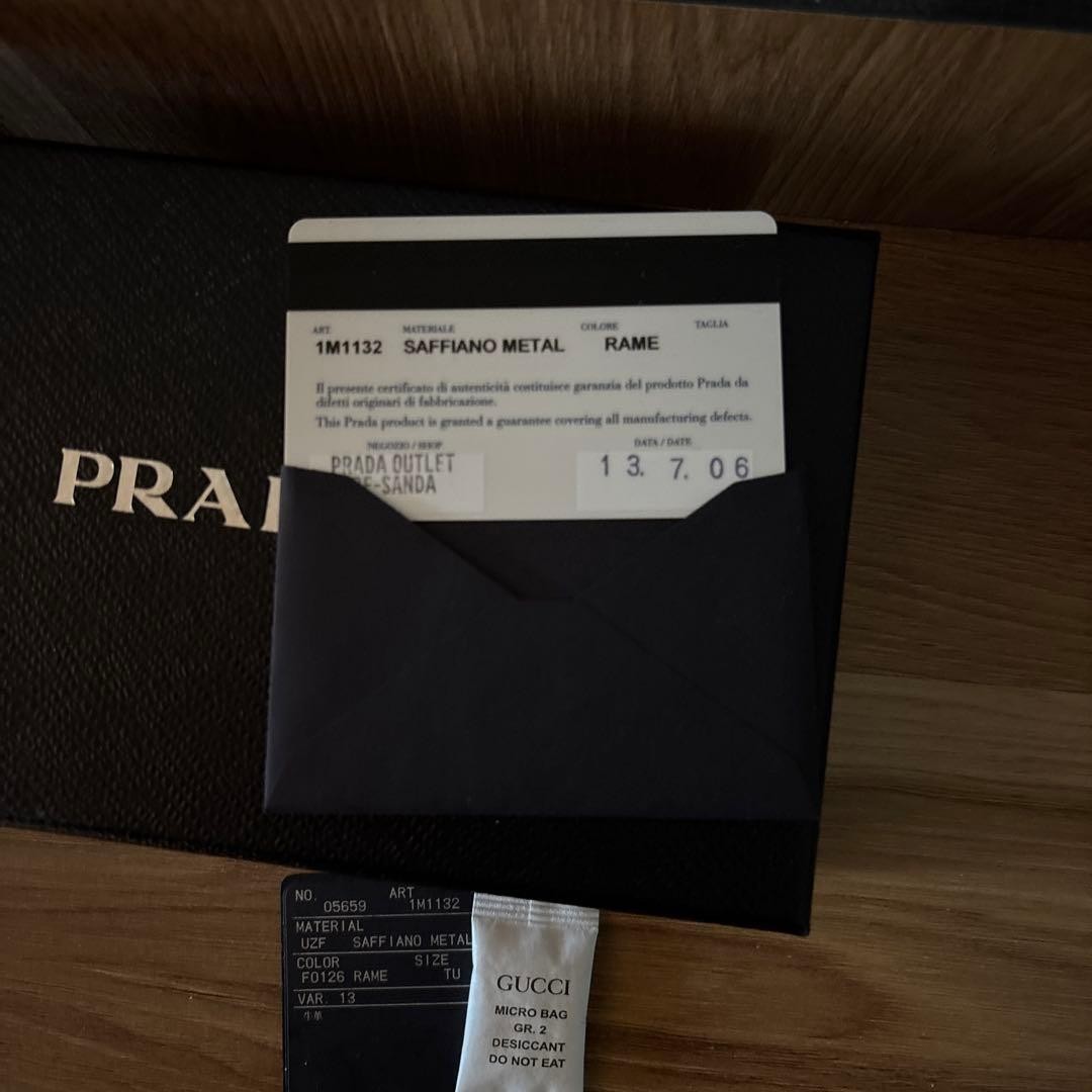 PRADA 1M1132 Saffiano Leather Long Wallet RAME Orange 19x9cm With Box Guarantee thumbnail 7