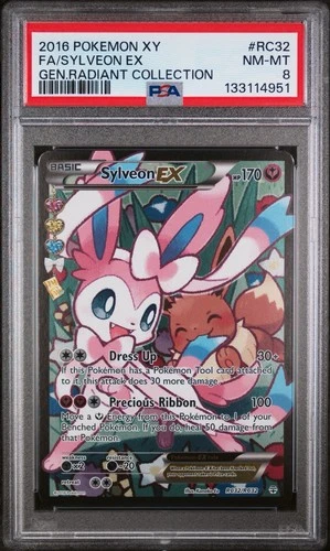 2016 POKEMON SYLVEON EX - Generations RC32 - PSA 8