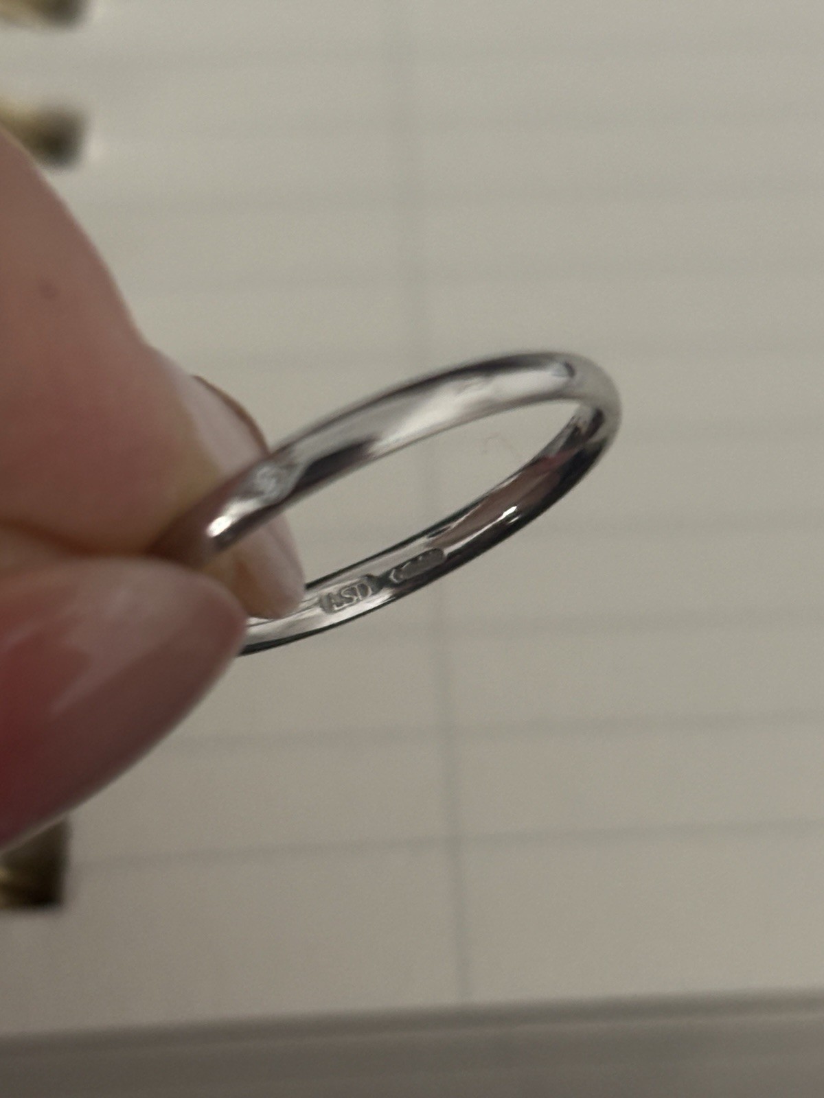 Platinum Diamond Stacking Ring 2mm - image 3