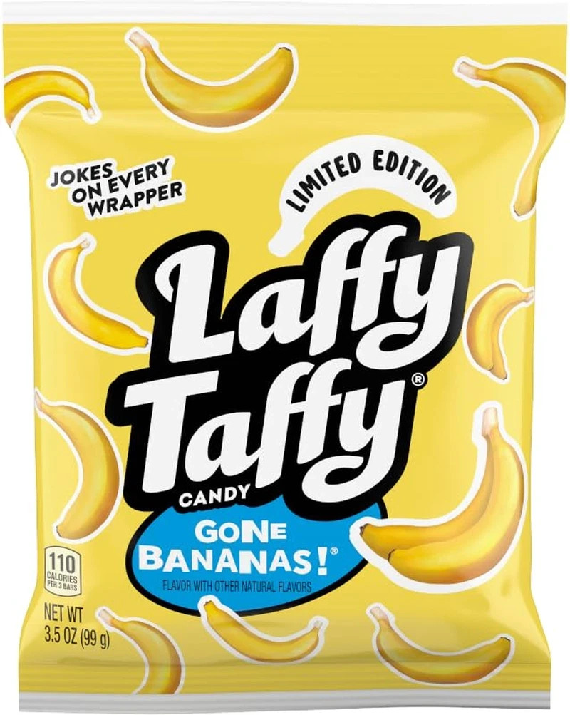 Mini Bar Bag, Banana, Chewy Taffy Candy, 3.5 Oz
