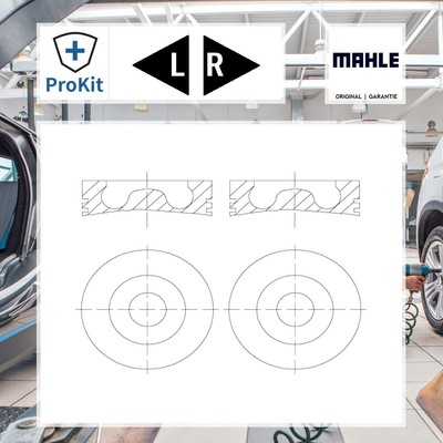 2x ORIGINAL  Mahle Kolben für Ford FIESTA VI FOCUS III Turnier ECOSPORT B-MAX