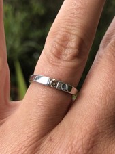 Lovely Solid 9ct White Gold Champagne/Cognac Diamond Solitaire ring