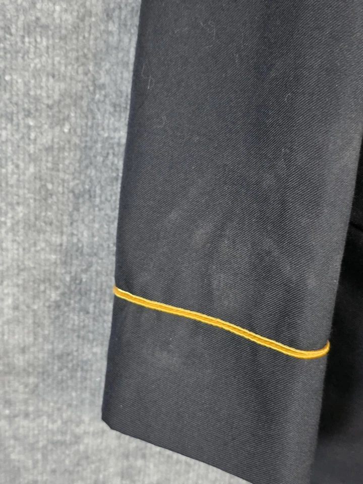 Vintage US Army Dress Jacket Mens 35R Blue Wool Serge Military Band Blazer 90s - Image 4 of 4