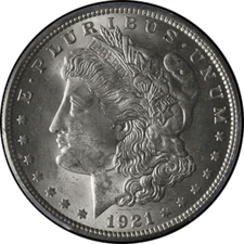 1921-P Morgan Silver Dollar PCGS MS63 Bright White STOCK