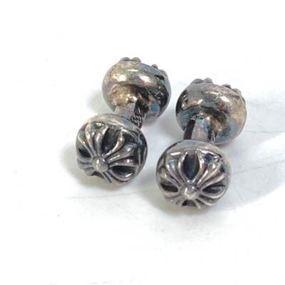 Authentic CHROME HEARTS CUFFS BARBELL Set of 2 Cross Balls Authentic CHROME HEARTS CUFFS BARBELL Set of 2 Cross Balls