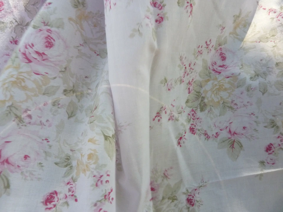 Rachel Ashwell Shabby Chic Boutique RARE Roseblossom PINK Voile/Lawn Fabric — 第 4/4 张图片
