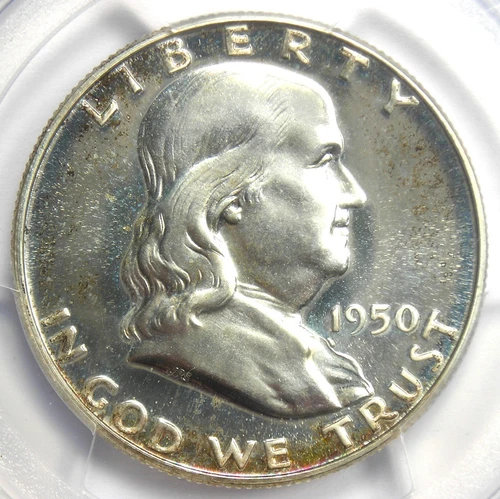 1950 PROOF Franklin Half Dollar 50C - Certified PCGS PR67 (PF67) - $3,650 Value