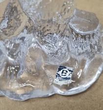 Bergdala  Sculptured Piece Of Swedish Art Glass Of Two Wonderful Bears