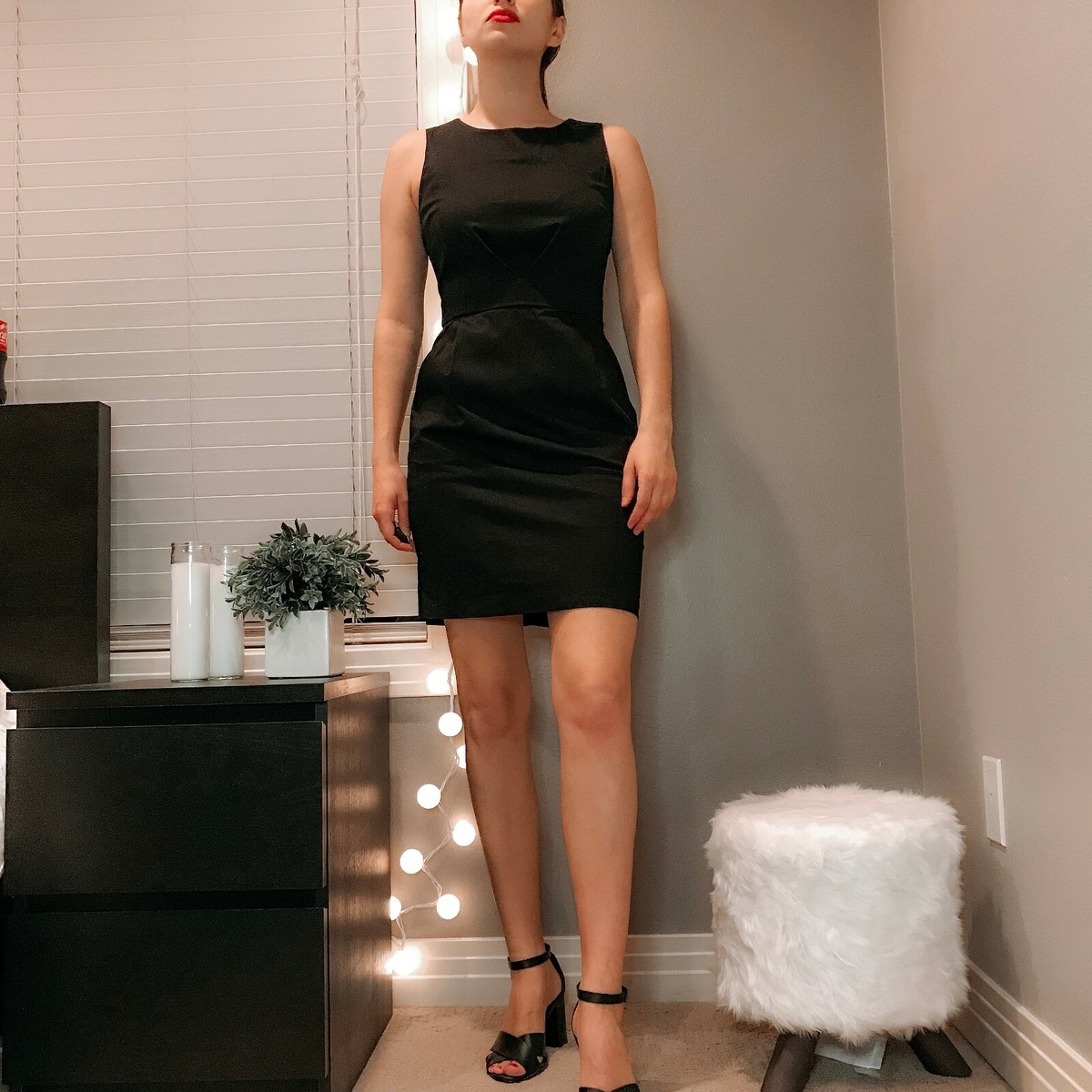 Women's Black Business Casual Knee Length Pencil Forever 21 Dress size  small