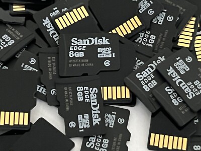 Lot of 100 Sandisk 8GB MicroSD Memory Cards for Drones Security Camera usb pc