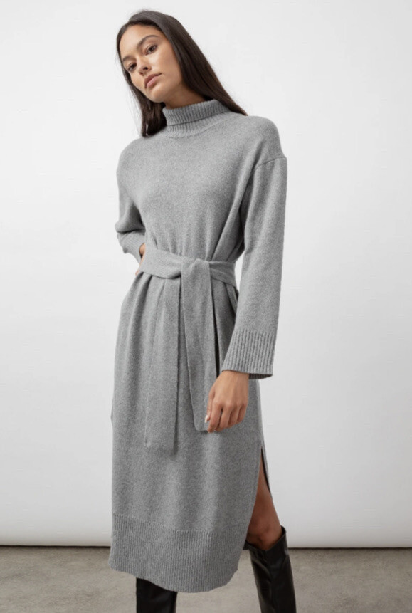 Rails Mila Turtleneck Sweater Dress w/Belt in Heather Grey Size Medium NWT | eBay Rails Mila Turtleneck Sweater Dress w/Belt in Heather Grey Size Medium NWT | eBay