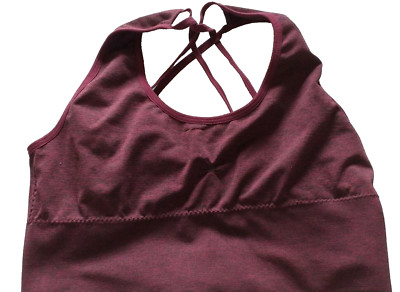 Primark Purple/Burgundy UK12/14 Crossback Workout Bra Top