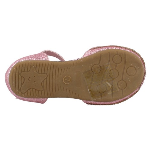 Ragazze Spot On Piatto Brillantini Strass Oro Rosa Fibbia Cinturino Festa Scarpe - Foto 21 di 21
