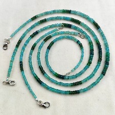 Collana 15,5" perle rondelle sfaccettate misura 4 mm pietra preziosa arcobaleno naturale