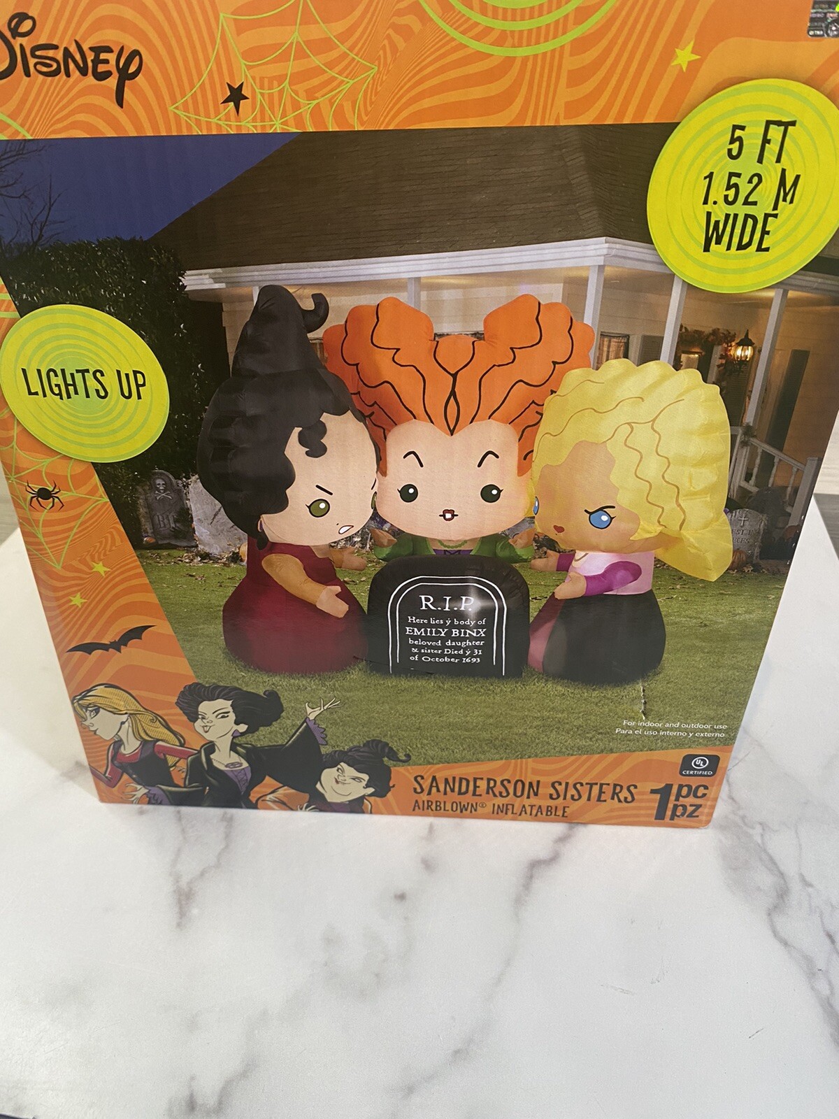 Disney Hocus Pocus 5ft Sanderson Sisters Halloween Airblown Inflatable Prop Yard 191245205562 eBay