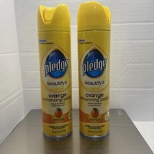 (2) PLEDGE Beautify It Orange Enhancing Wood Polish 9.7 oz.