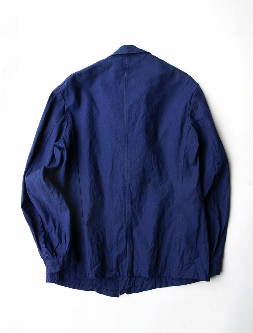 French Indigo Linen Work Jacket 40s 50s Vintage Men's French Indigo Linen Work Jacket 40s 50s Vintage Men's