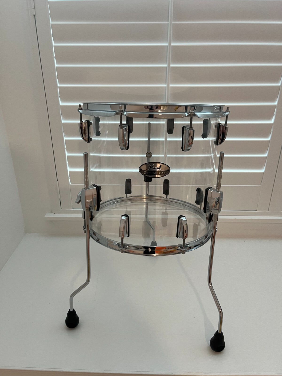 pearl crystal beat floor tom clear 14x13" barely used, excellent