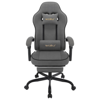 WOLTU Ergonomischer Gaming Stuhl Bürostuhl Computerstuhl Drehstuhl mit Fußstütze