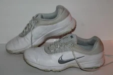 Nike Air Rival 4 Golf Shoes, #818728-100, White/Silver, Mens US Size 8