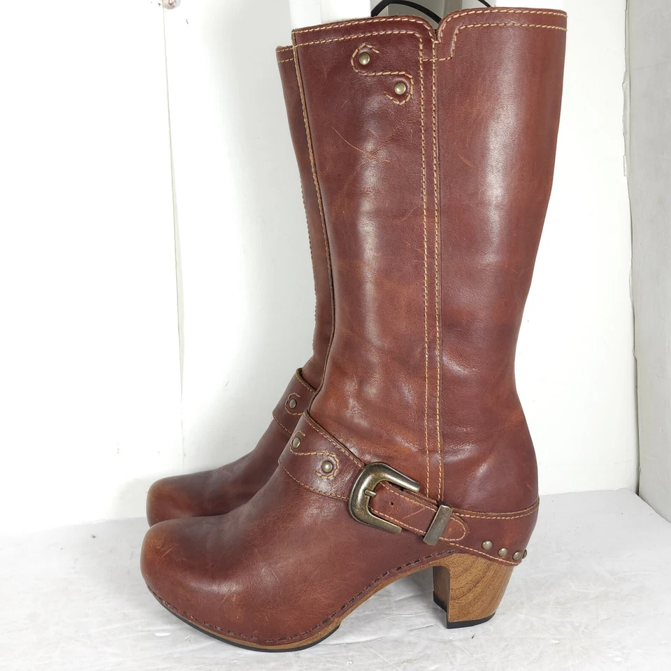 Botas occidentales con arnés de cuero coña Dansko Rylan Crasy Horse 36 US5-5,5 para mujer Foto 2 de 4