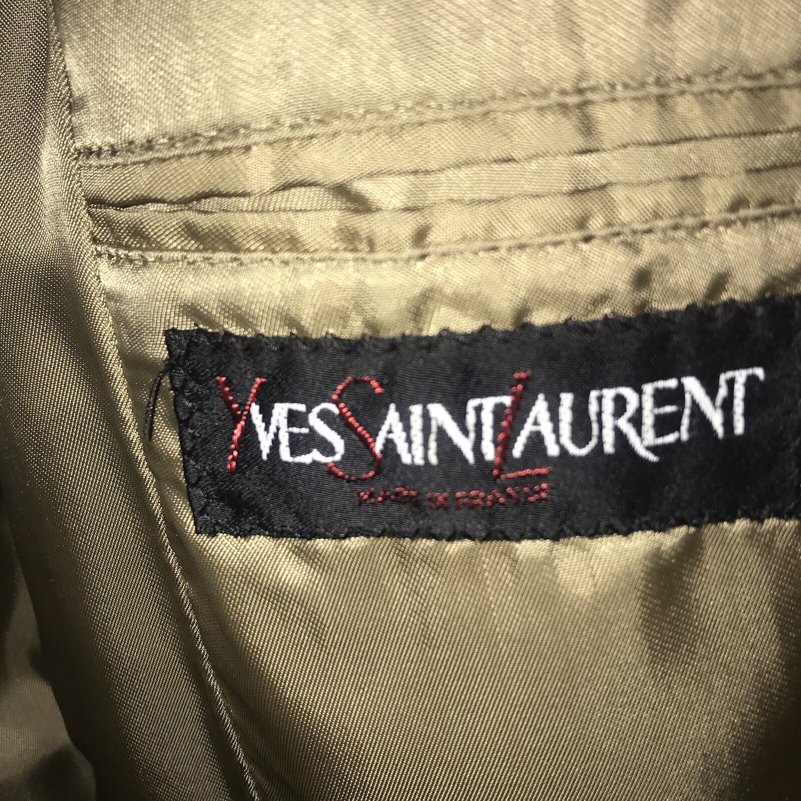 Giacca cappotto sportivo blazer Yves Saint Laurent YSL vintage marrone bottoni *difetti