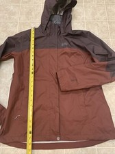 Rei Coop - Peak 2.5l Dark Red Hooded Hiking Outdoors Rain Jacket, Womens L