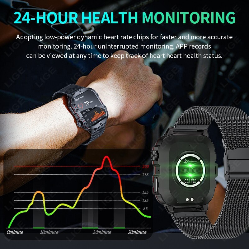 Smartwatch Uomo 1.96" con Chiamata e Fitness Tracker foto 5
