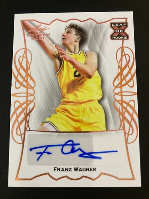 2021-22 Leaf Memories Trinity Update Autograph Rookie RC BA-FW1 Franz Wagner