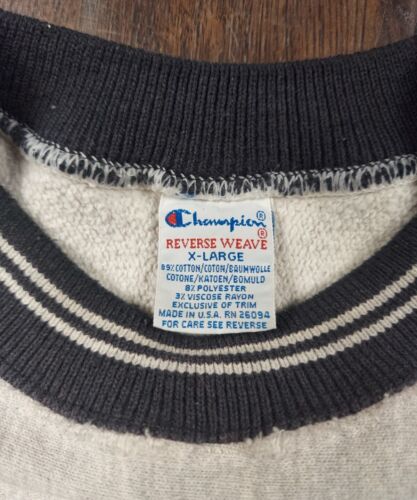 90s Vintage Champion Reverse Weave Sweatshirt Script Spell Out Ringer Size  XL US