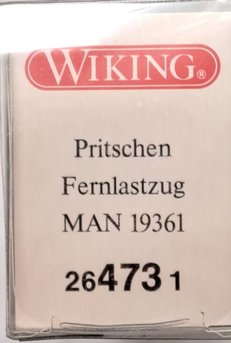 ALBIS Plastic MAN treno a pianale 19.361 WIKING 473/26 HO del 1988 nuovo - Foto 3 di 8