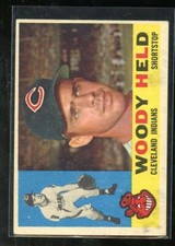 1960 TOPPS #178 WODY HELD INDIANS EX E012413