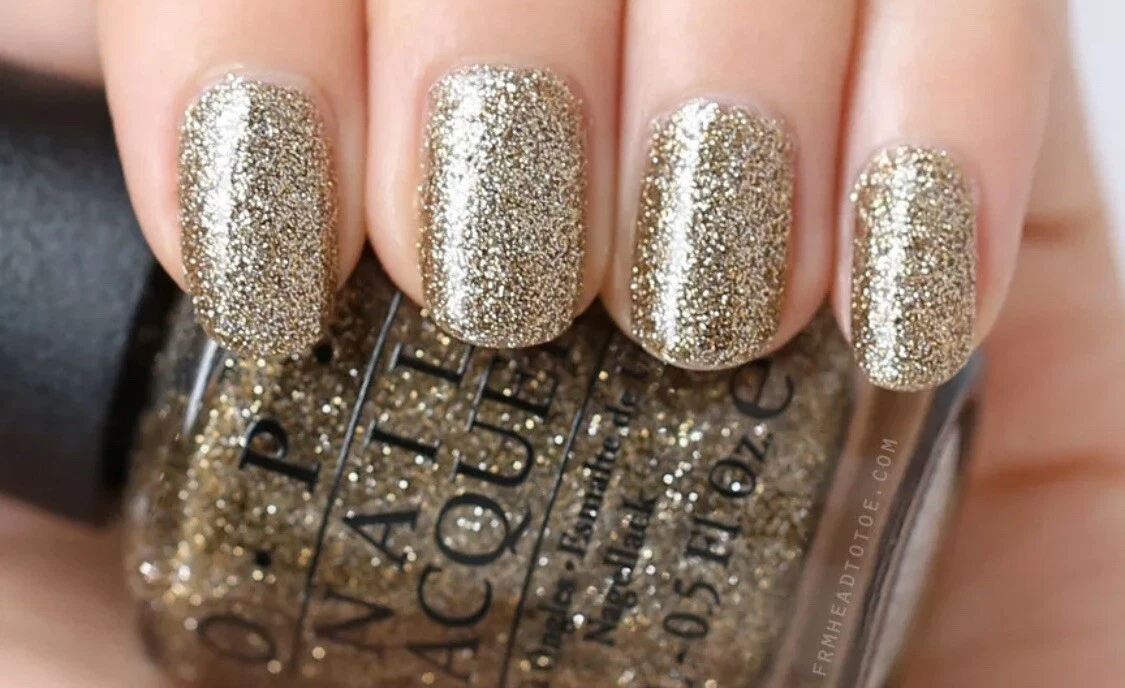 OPI Nail Polish Lacquer 0.5 All Sparkly and Gold Christmas New Year s