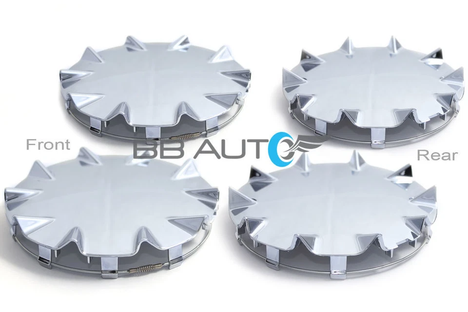КОМПЛЕКТ ИЗ 4 НОВЫХ ХРОМИРОВАННЫХ ЦЕНТРАЛЬНЫХ КОЛПАКОВ КОЛЕС ВТОРИЧНОГО РЫНКА ДЛЯ 2003-2006 CHEVROLET SSR - Изображение 2 из 4