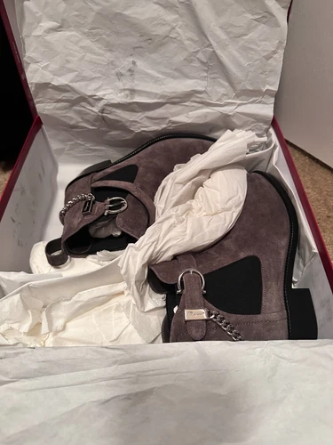 Salvatore ferragamo Women ardisie chain suede boots