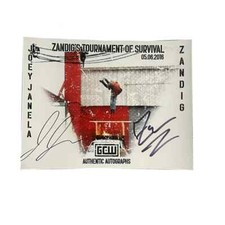 Zandig's Tournament of Survival Joey Janela and  Zandig Signed 8x10 GCW AEW CZW