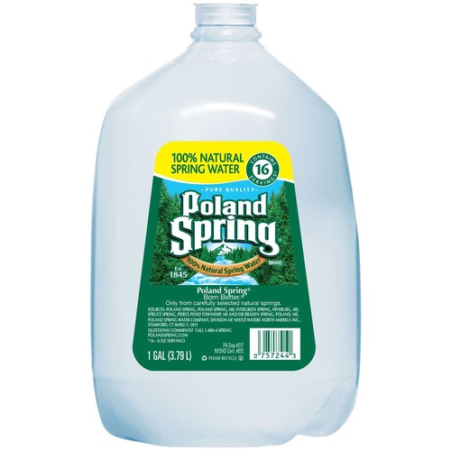6 Gallons: Poland Spring 100% Natural Spring Water (1 gallon, each)