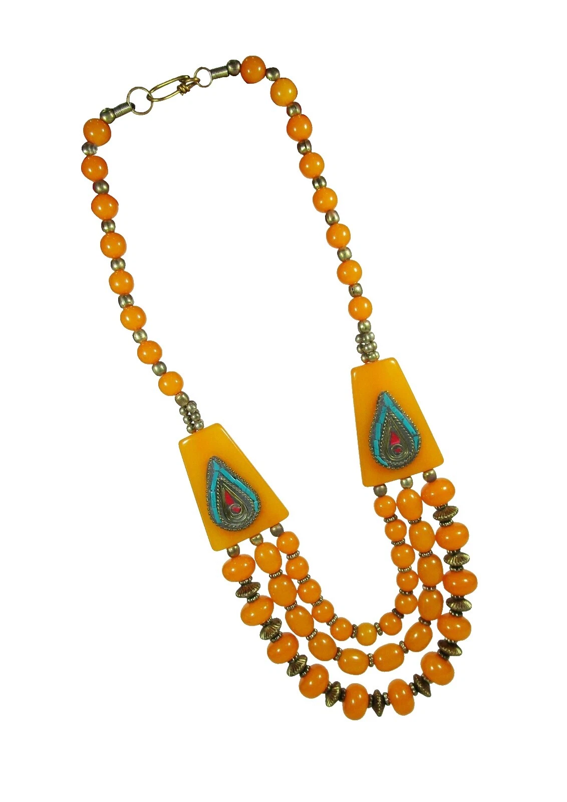 Resina Turquesa Joyería de Moda De Latón