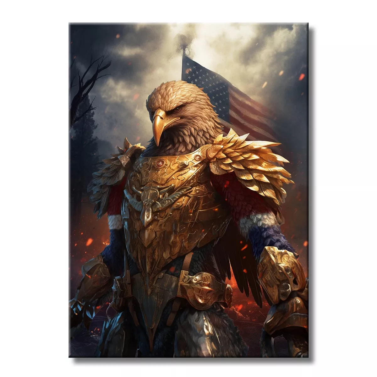 Bald Eagle Art American Eagle Armored -Metal Wall Art Meme Eagle Art |  WallSmack