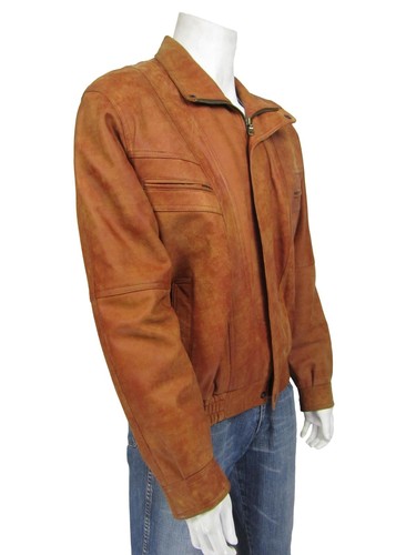 Bike uomini Giacca Rust Fashion pelle Rock Biker in Classic Nuovi Nubuck z5qxYwdzF