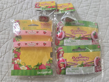 NEW Strawberry Shortcake 2 I.D. Bracelets - 2 Rings - 4 Barrettes