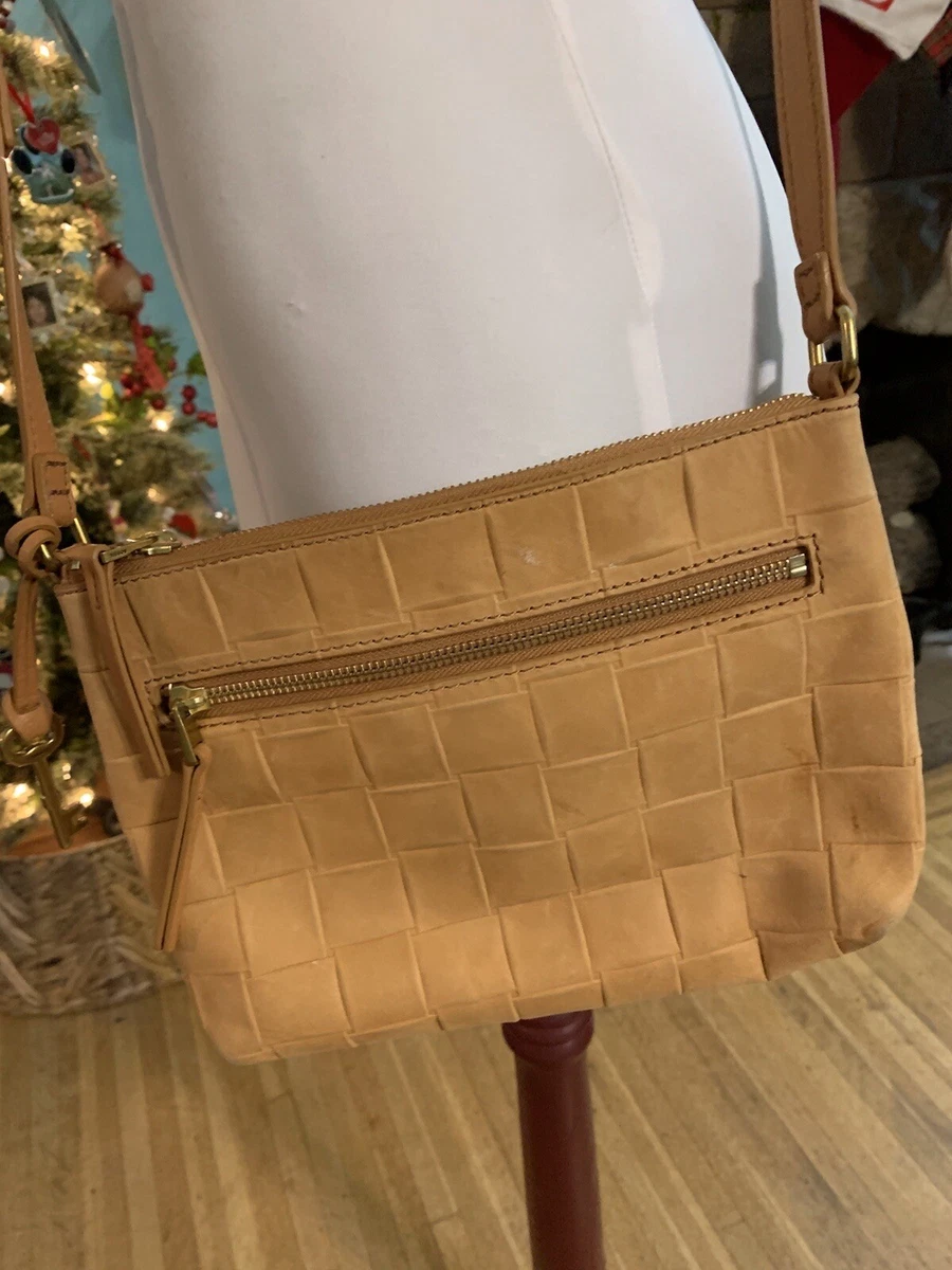 fossil fiona crossbody purse tan small eBay